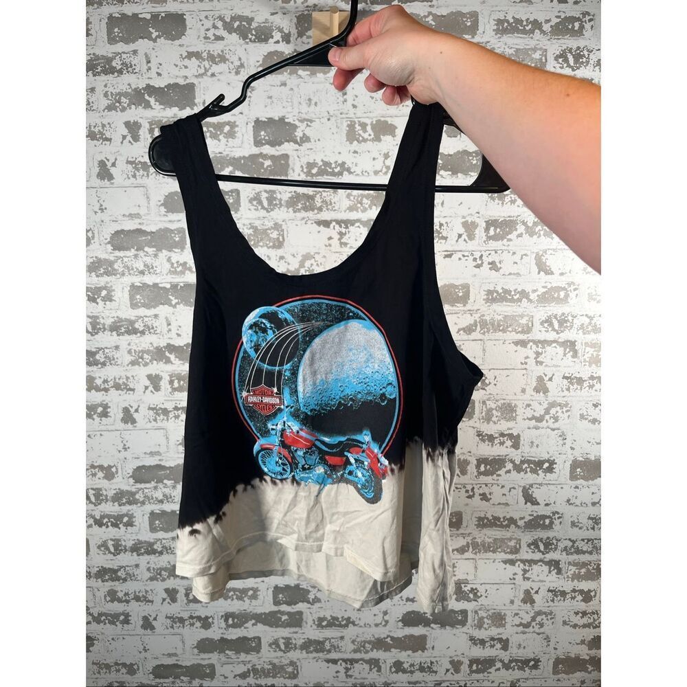 Harley Davidson | women black Ombre tank top with logo